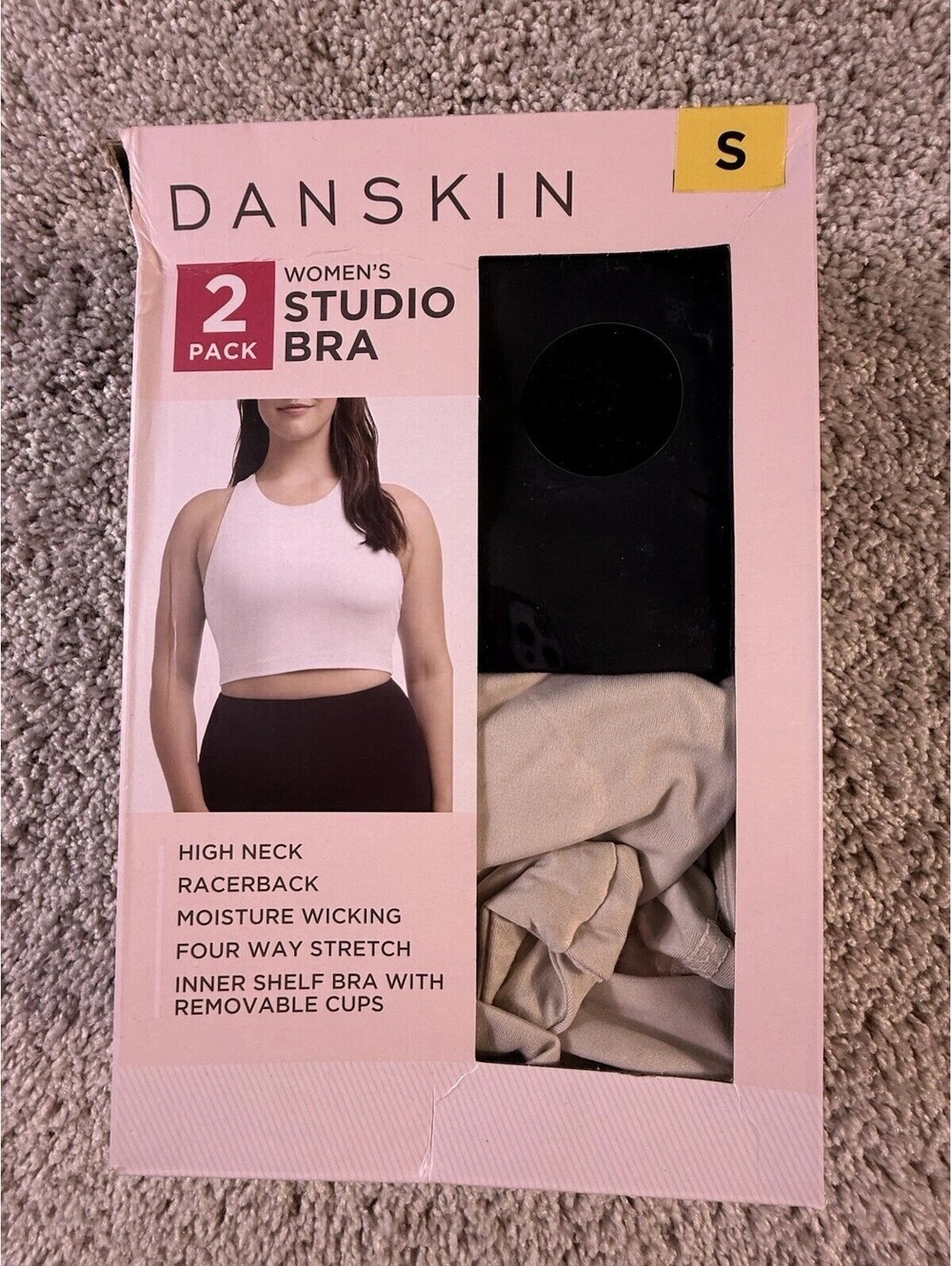 NWT 2 Pack Danskin women's studio bra Size Small